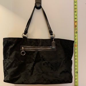 Large Coach Tote - Black Canvas - Baby/Laptop
